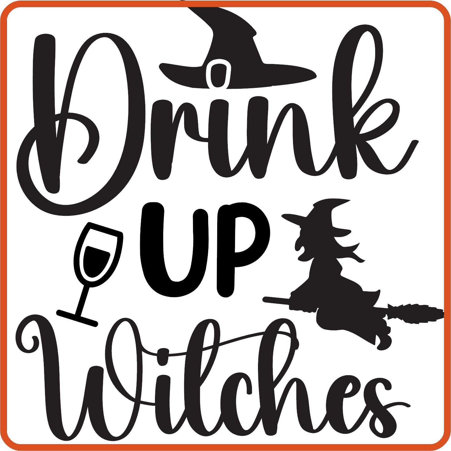 Halloween Iron On Decals Patches for shirts, clothing |SEC Apparel | Drink Up Witches - secapparelonline