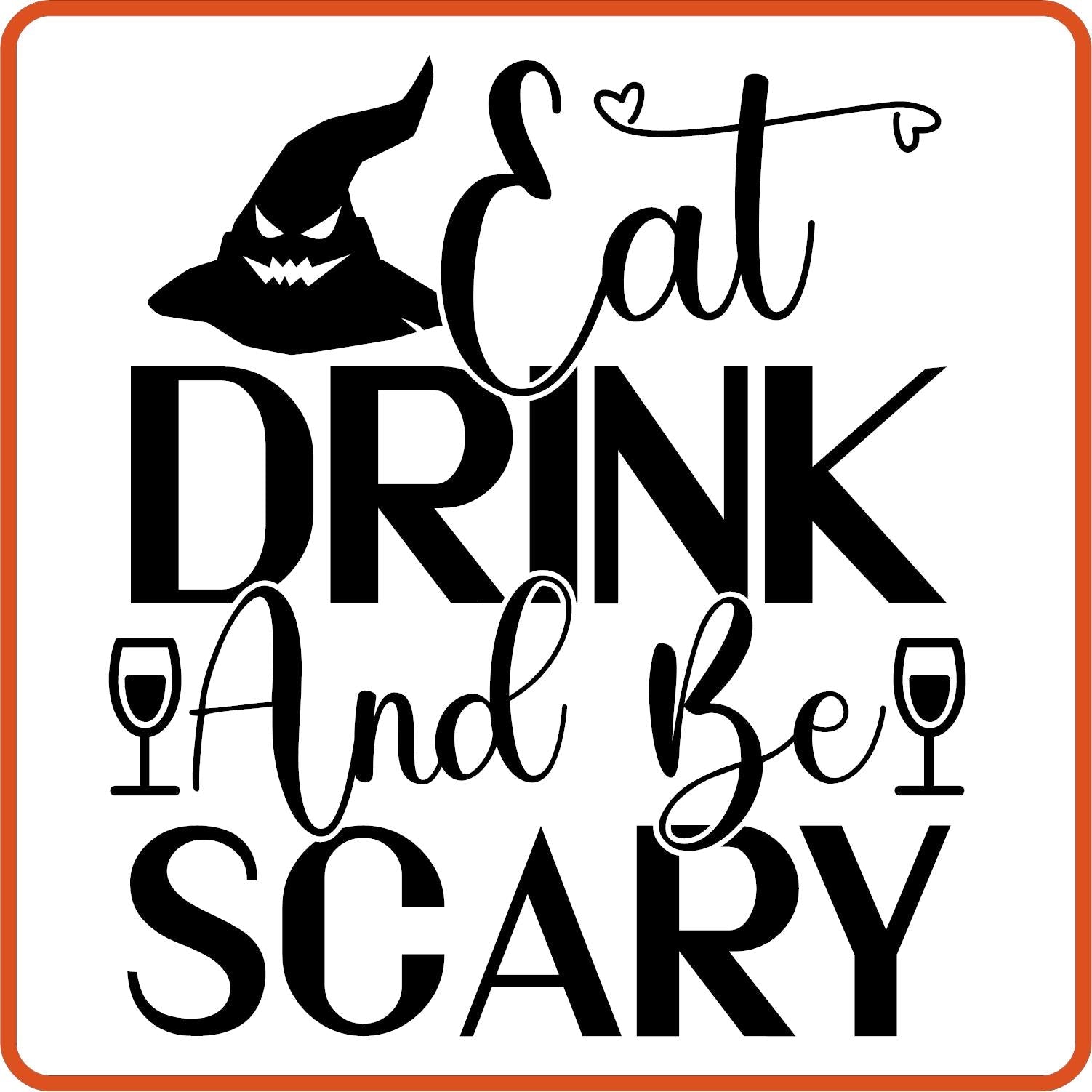 Halloween Iron On Decals Patches for shirts, clothing |SEC Apparel | Eat Drink And Be Scary - secapparelonline