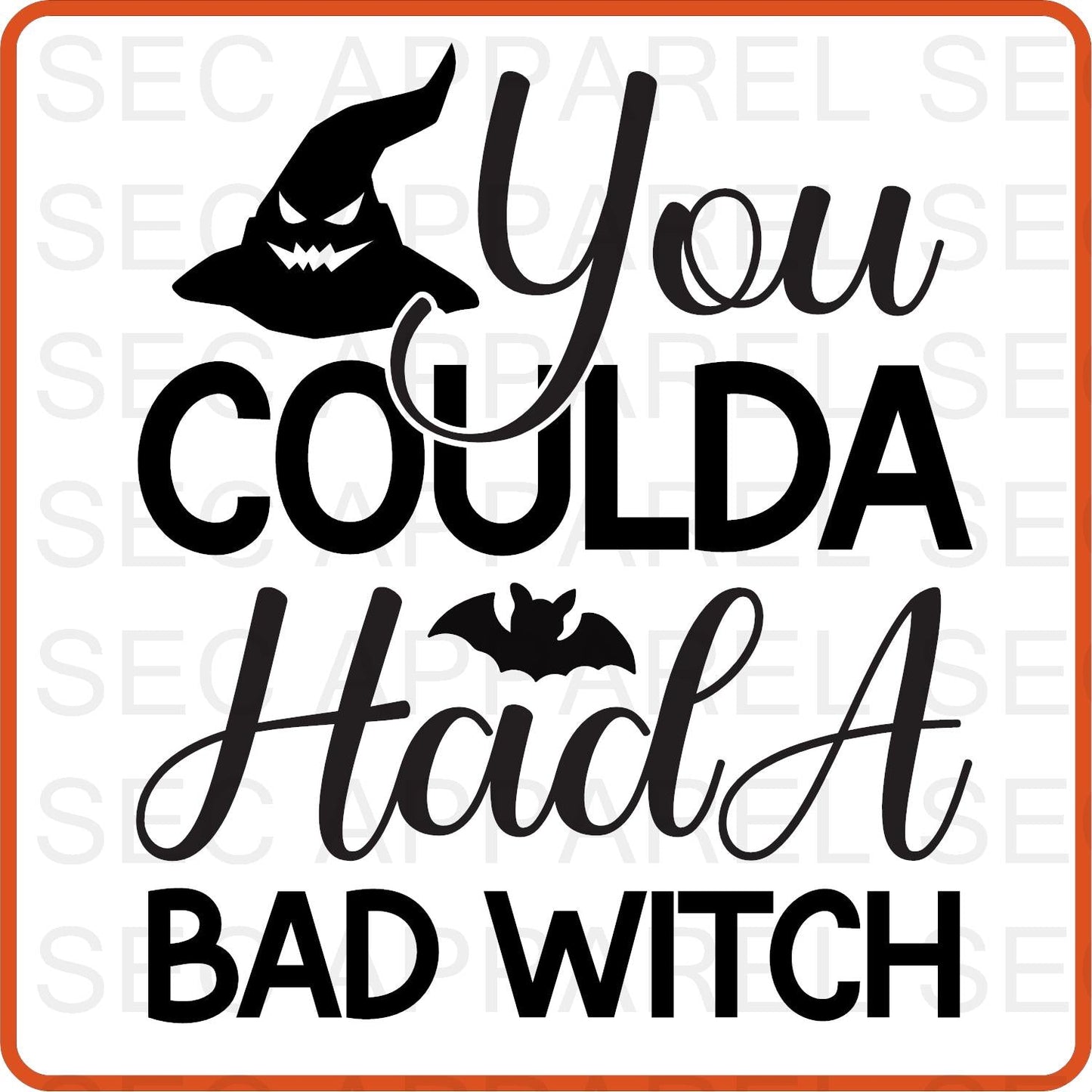 Halloween Iron On Decals Patches for shirts, clothing |SEC Apparel | You Coulda Had A Bad Witch - secapparelonline