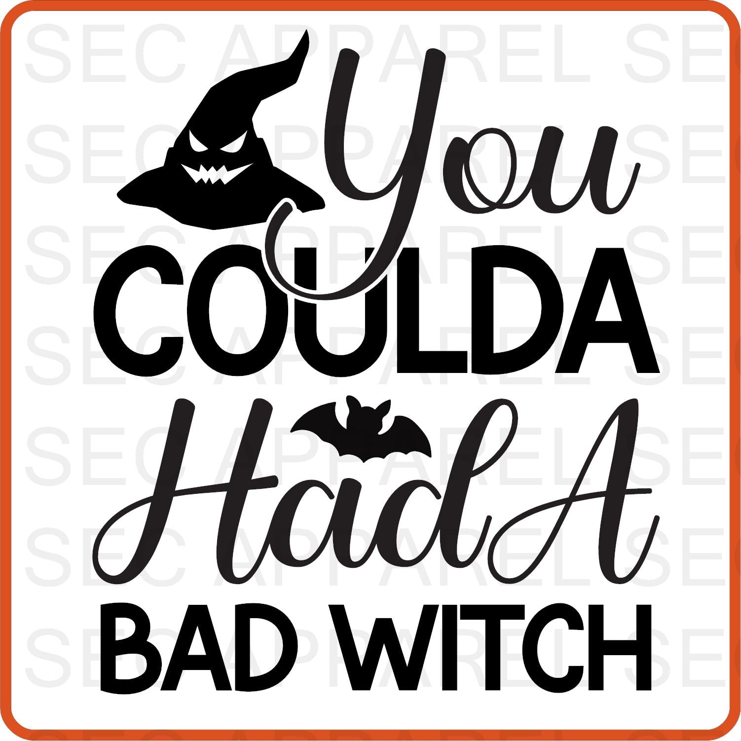 Halloween Iron On Decals Patches for shirts, clothing |SEC Apparel | You Coulda Had A Bad Witch - secapparelonline