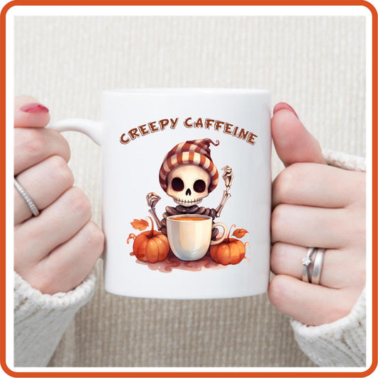 Halloween Mugs - 11oz Coffee Mug | SEC Apparel | Creepy Caffeine - secapparelonline
