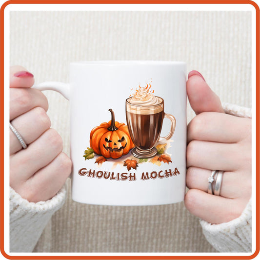 Halloween Mugs - 11oz Coffee Mug | SEC Apparel | Ghoulish Mocha - secapparelonline