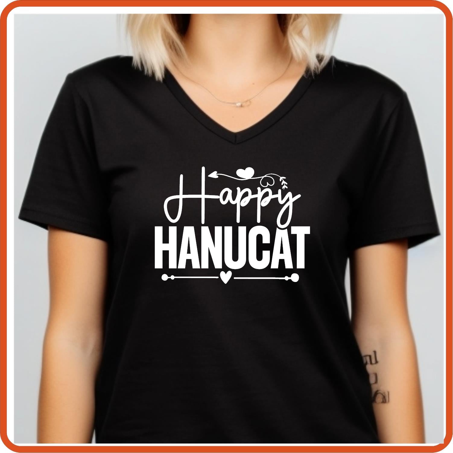 Hanukkah Graphic T-shirts | Hanukkah Shirts | SEC Apparel | Happy Hanucat - secapparelonline