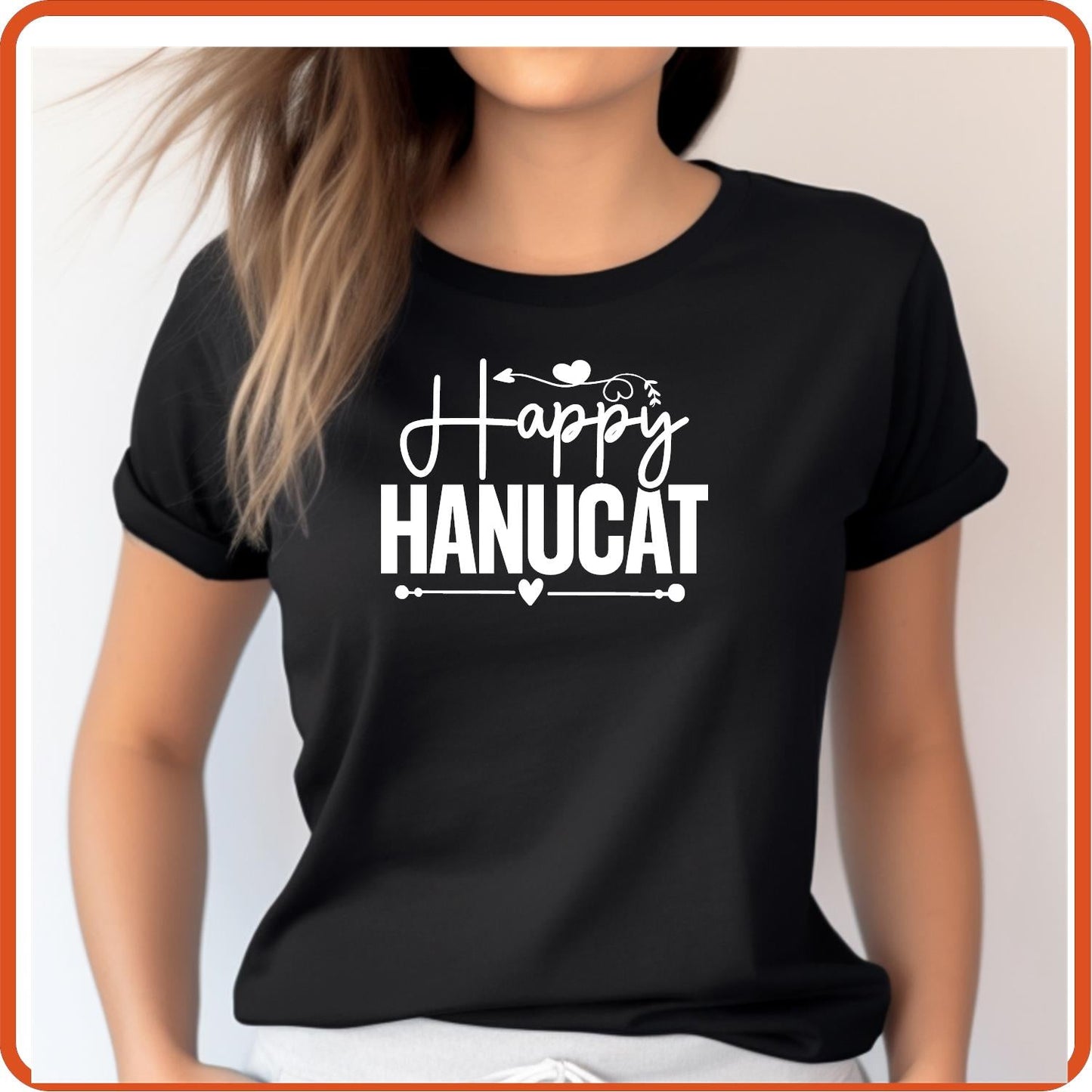 Hanukkah Graphic T-shirts | Hanukkah Shirts | SEC Apparel | Happy Hanucat - secapparelonline