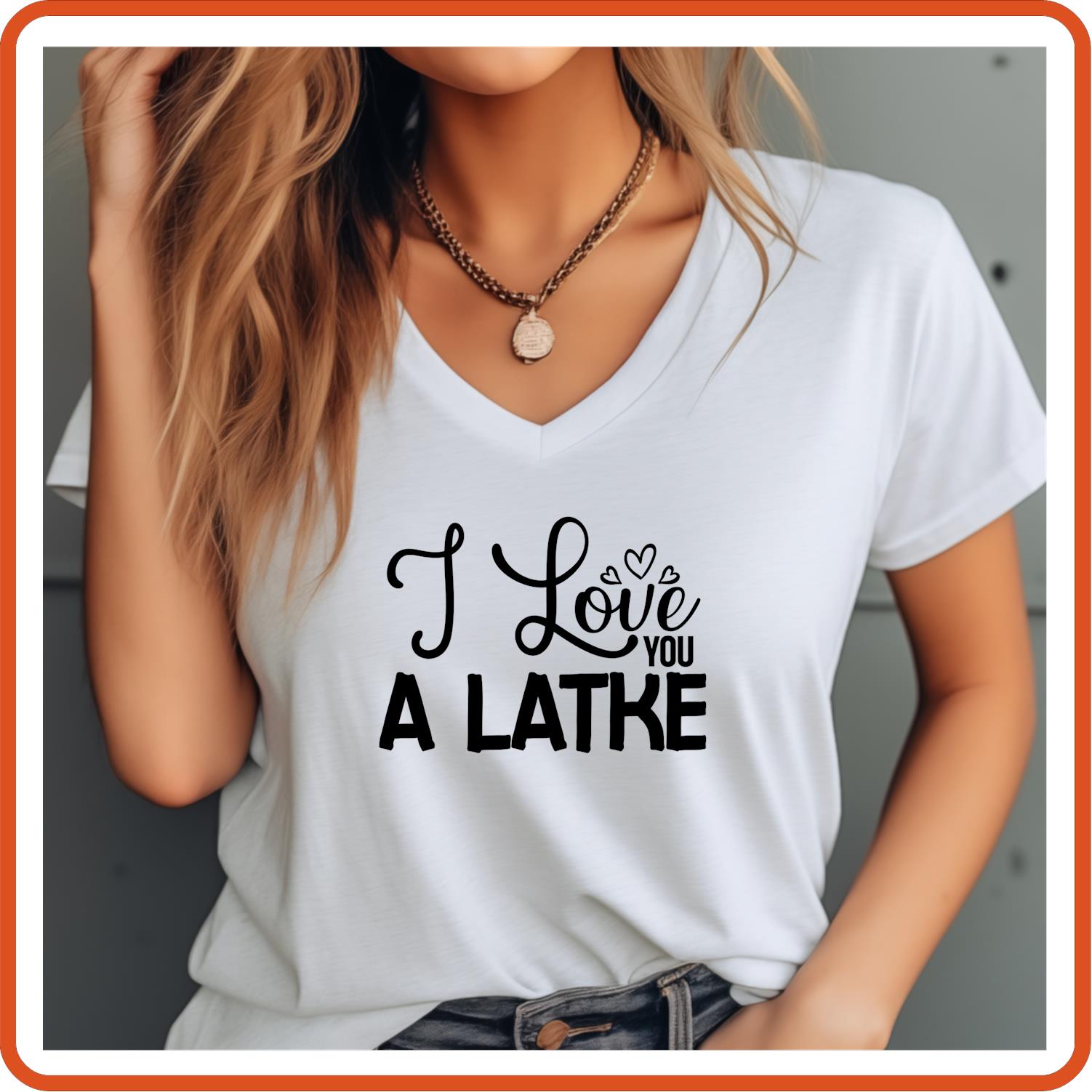 Hanukkah Graphic T-shirts | Hanukkah Shirts | SEC Apparel | I Love You A Latke - secapparelonline