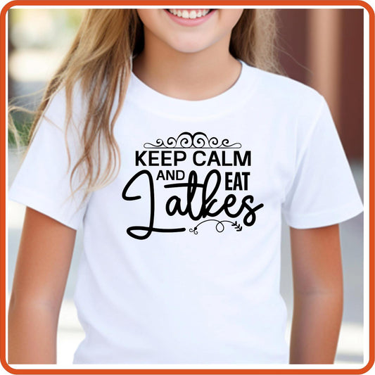Hanukkah Graphic T-shirts | Hanukkah Shirts | SEC Apparel | Keep Calm and Eat Latkes - secapparelonline