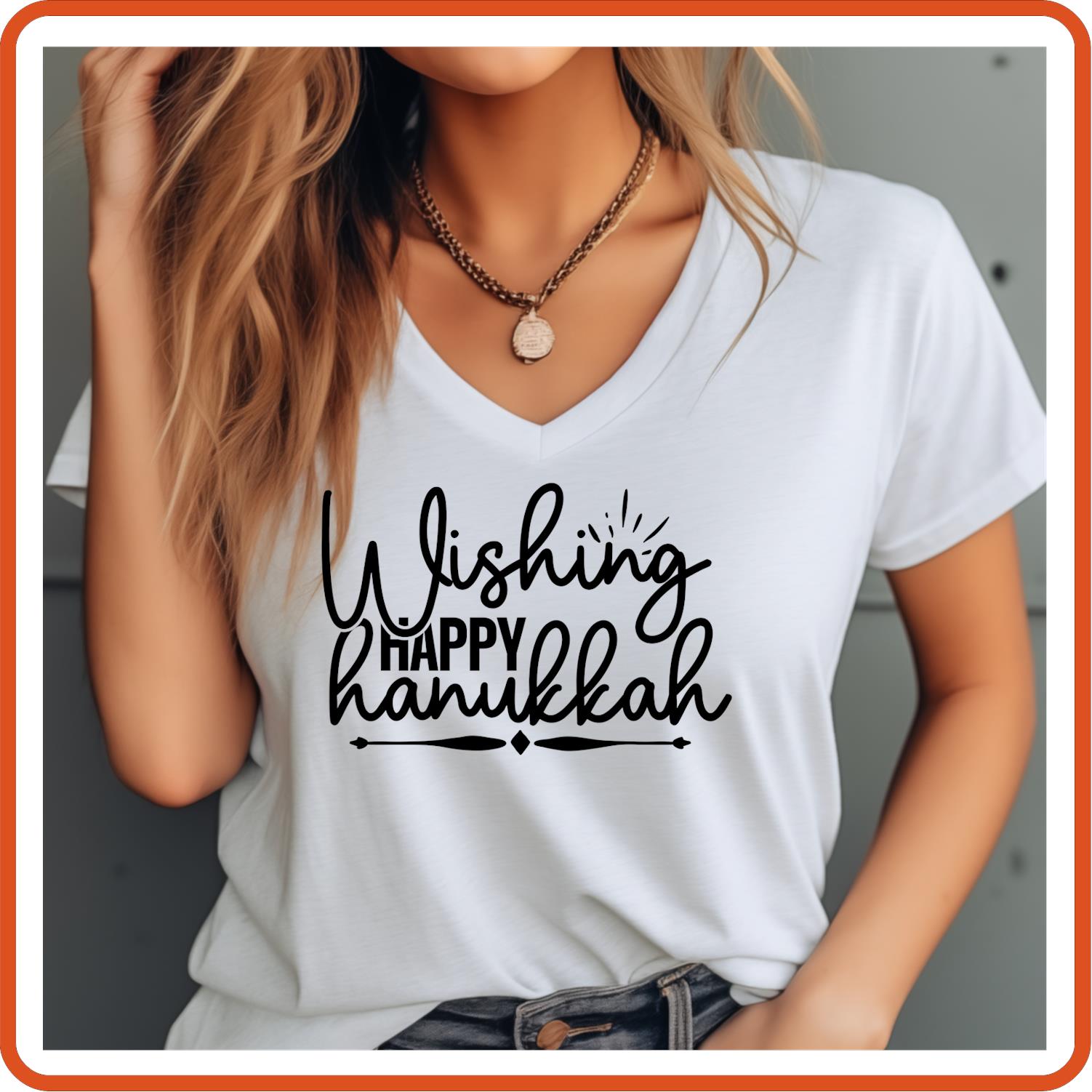 Hanukkah Graphic T-shirts | Hanukkah Shirts | SEC Apparel | Wishing Happy Hanukkah - secapparelonline
