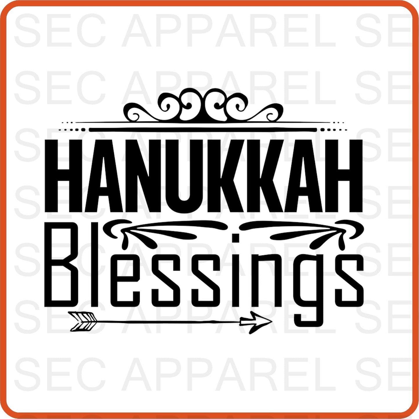 Hanukkah Iron On Decals Patches for shirts, clothing |SEC Apparel | Blessings - secapparelonline