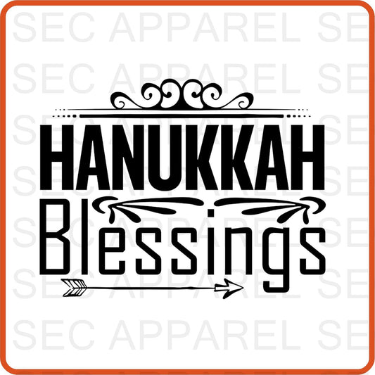 Hanukkah Iron On Decals Patches for shirts, clothing |SEC Apparel | Blessings - secapparelonline