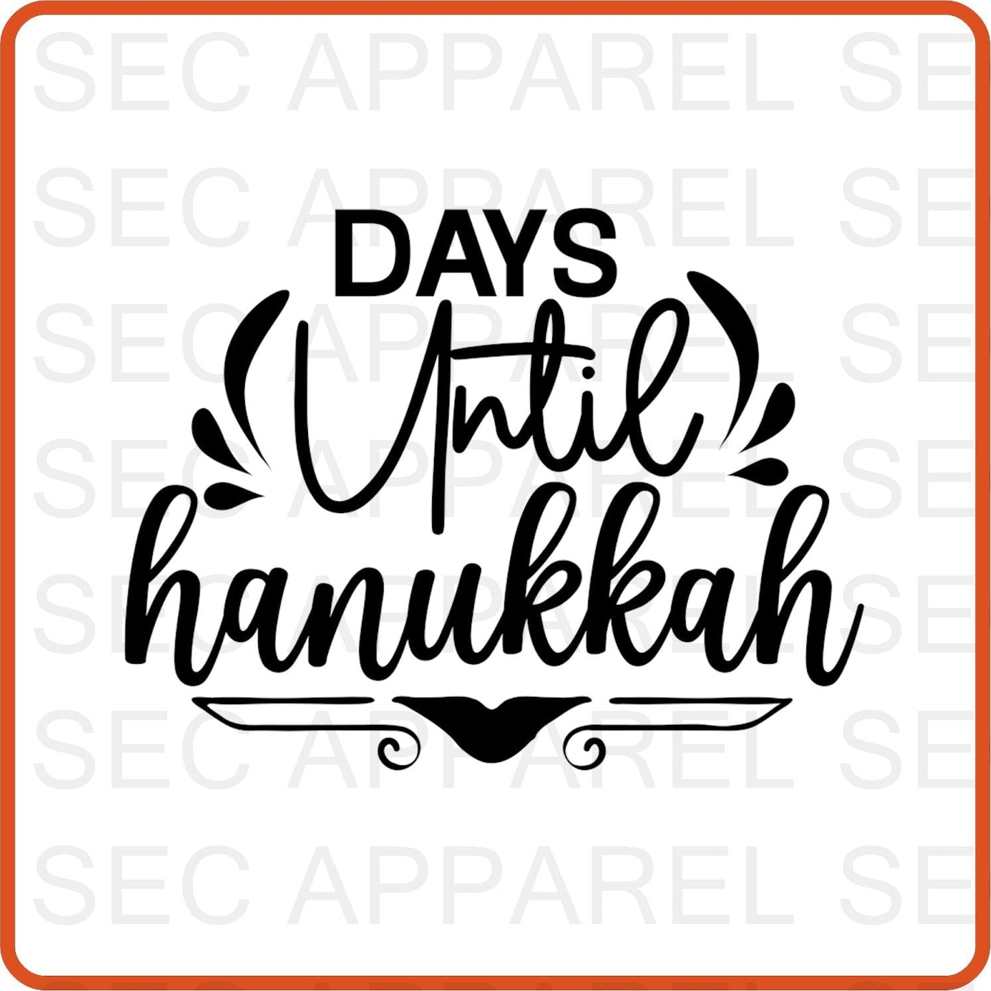 Hanukkah Iron On Decals Patches for shirts, clothing |SEC Apparel | Days Until Hanukkah - secapparelonline