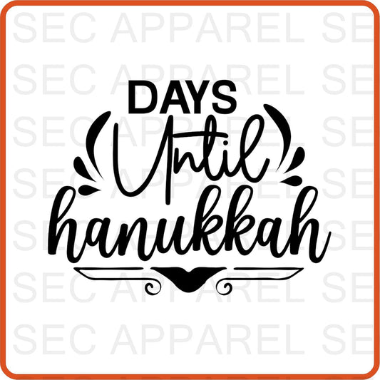 Hanukkah Iron On Decals Patches for shirts, clothing |SEC Apparel | Days Until Hanukkah - secapparelonline