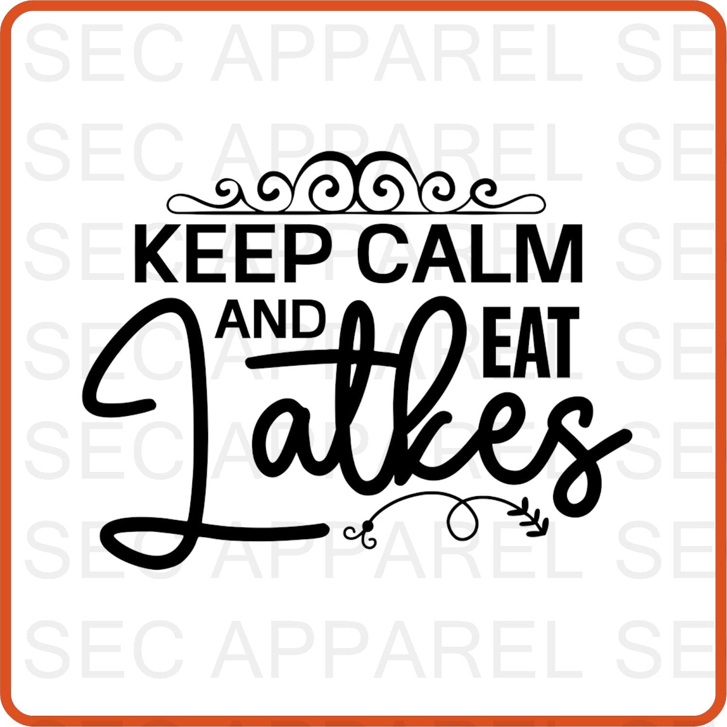 Hanukkah Iron On Decals Patches for shirts, clothing |SEC Apparel | Keep Calm and Eat Latke - secapparelonline