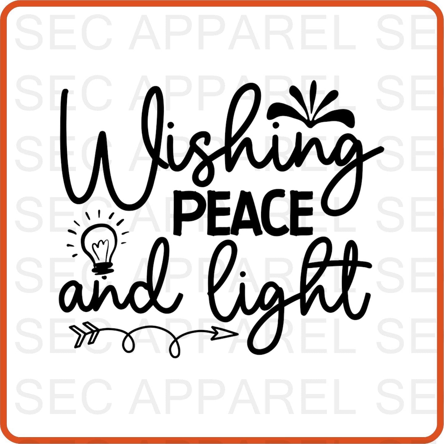 Hanukkah Iron On Decals Patches for shirts, clothing |SEC Apparel | Wishing Peace and Light - secapparelonline