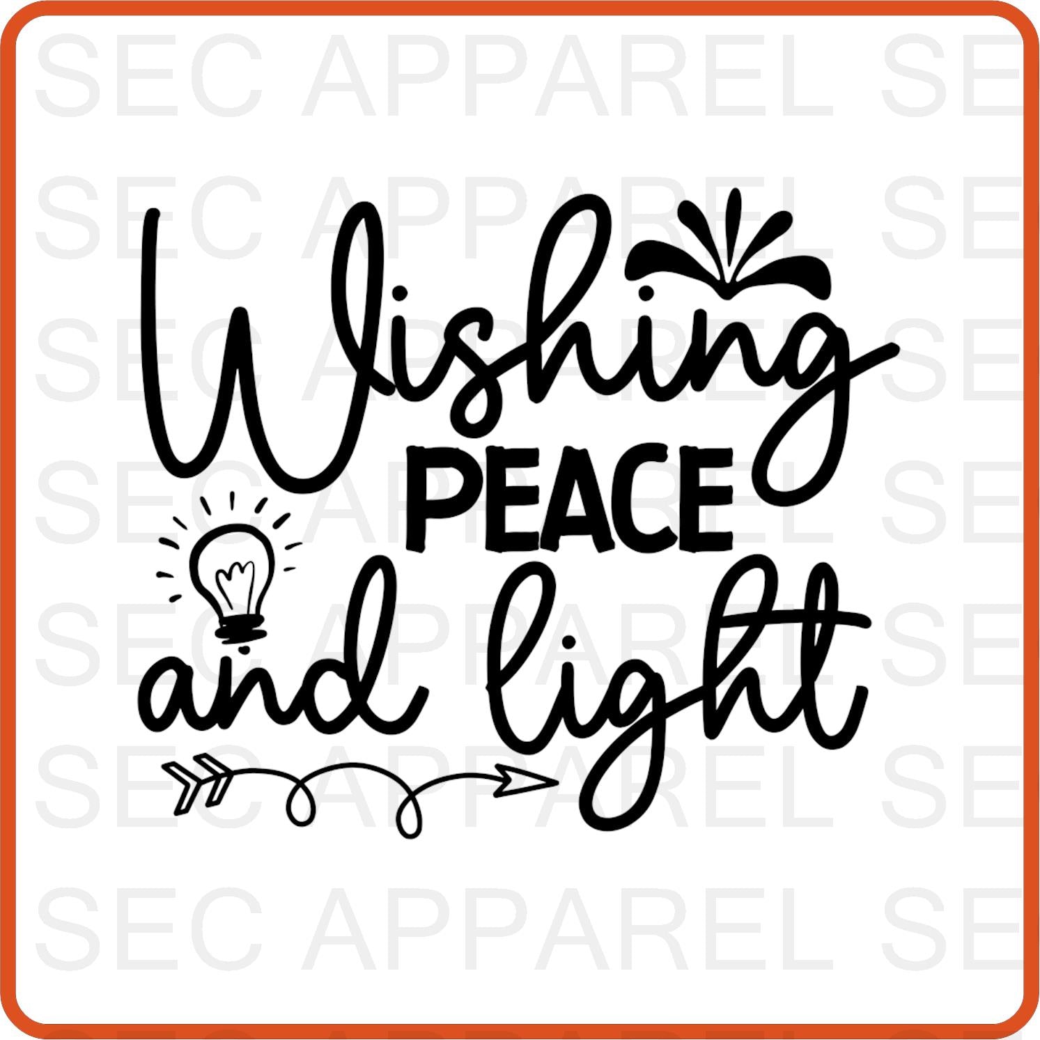 Hanukkah Iron On Decals Patches for shirts, clothing |SEC Apparel | Wishing Peace and Light - secapparelonline