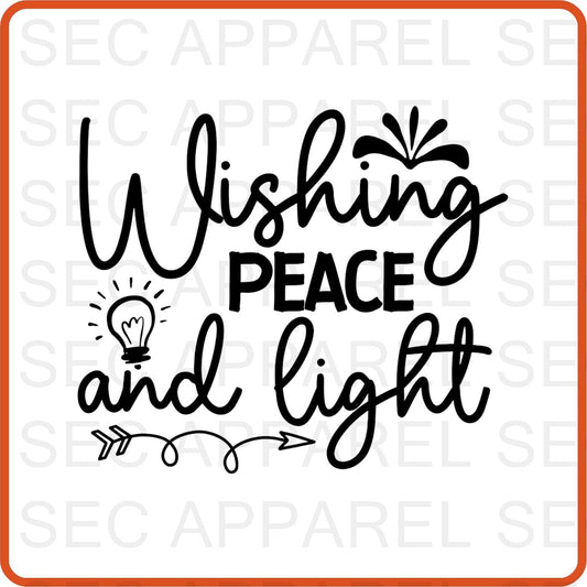 Hanukkah Iron On Decals Patches for shirts, clothing |SEC Apparel | Wishing Peace and Light - secapparelonline
