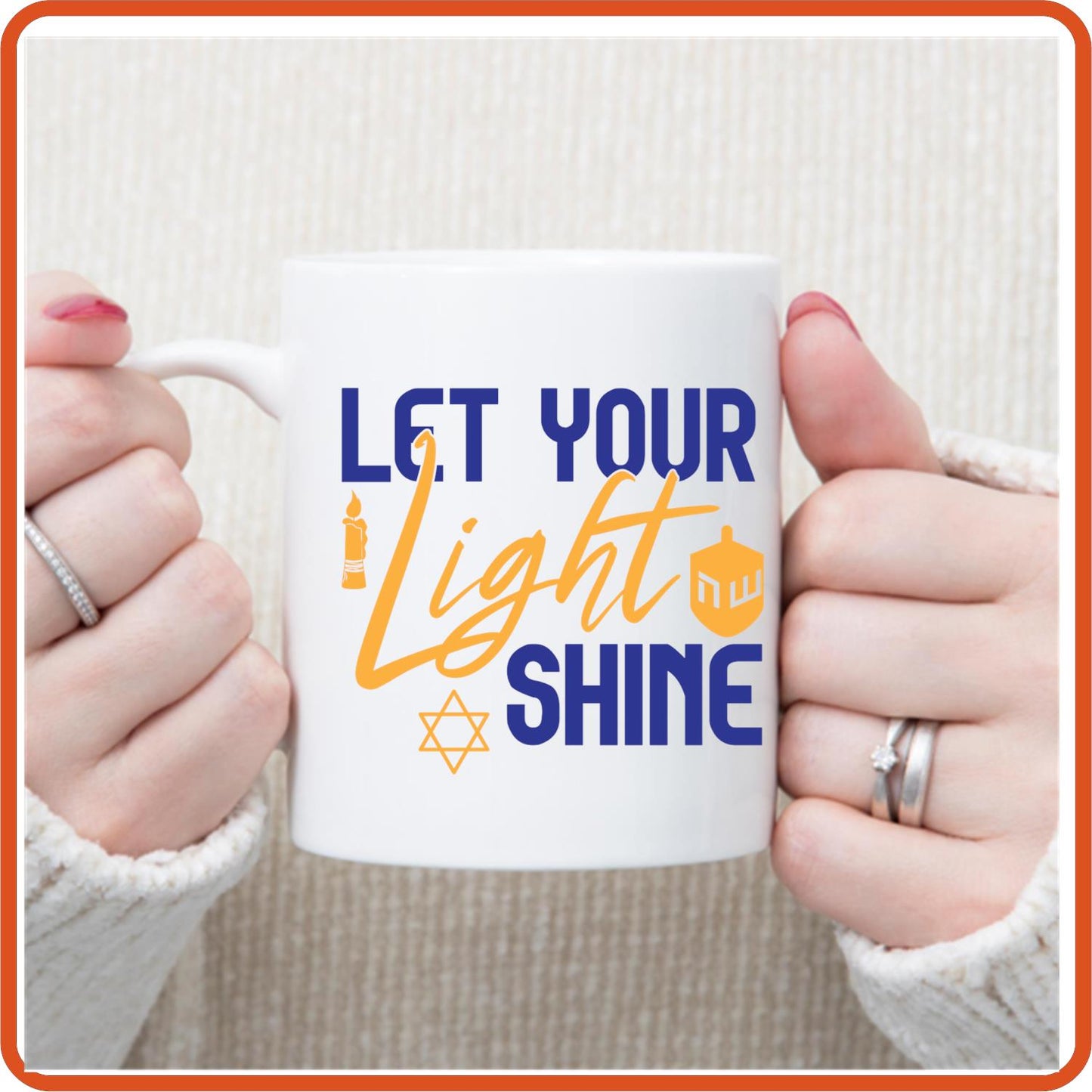 Hanukkah Mugs - 11oz Coffee Mug | SEC Apparel | Let Your Light Shine - secapparelonline