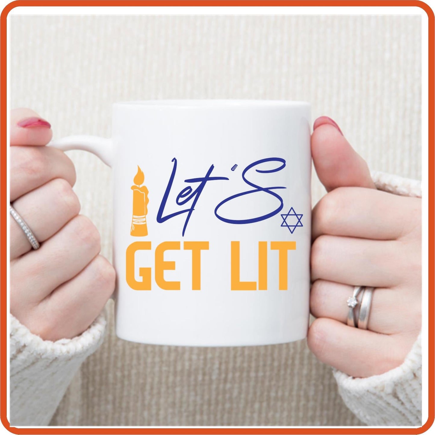 Hanukkah Mugs - 11oz Coffee Mug | SEC Apparel | Let's Get Lit - secapparelonline