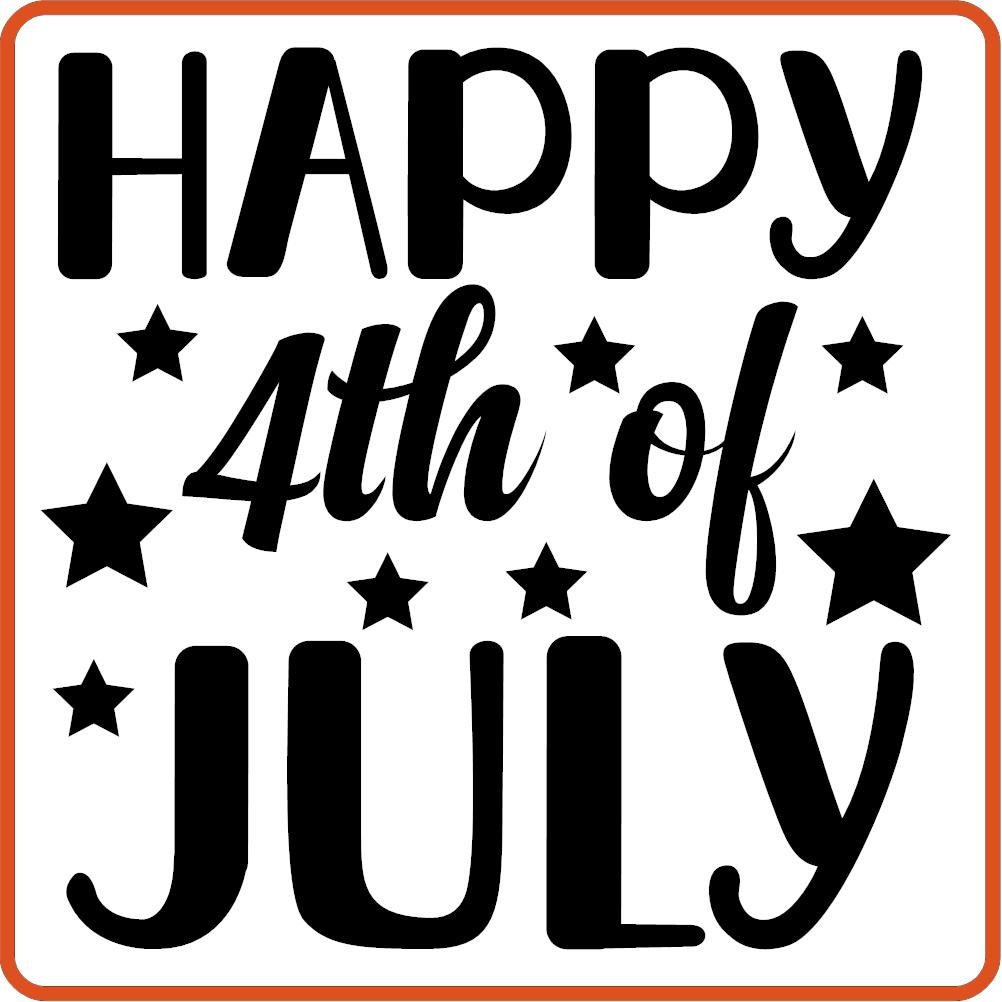 Happy 4th of July | 4th of July Iron On Decals by SEC Apparel - secapparelonline