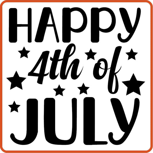 Happy 4th of July | 4th of July Iron On Decals by SEC Apparel - secapparelonline