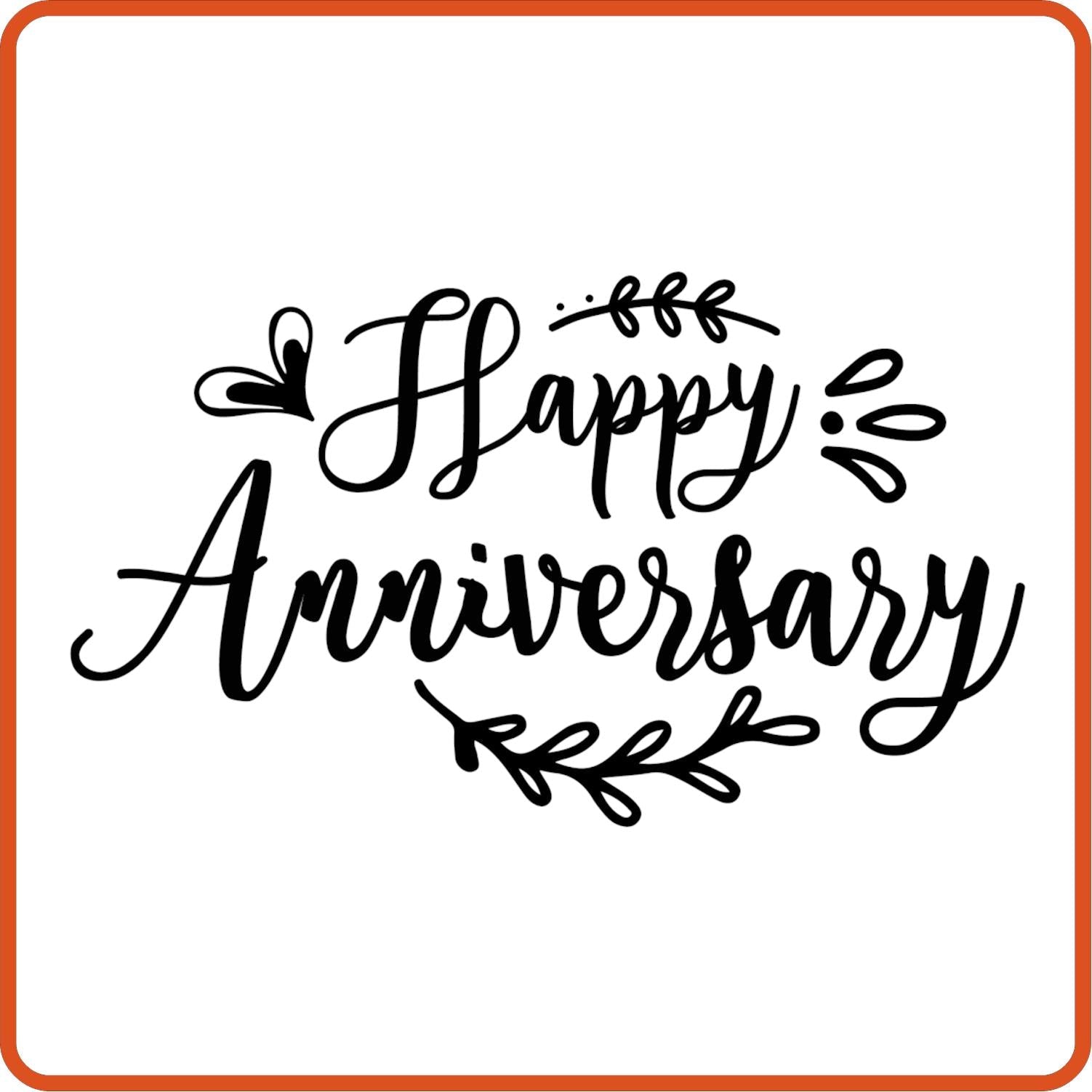 Happy Anniversary | Anniversary Iron On Decal Patches by SEC Apparel - secapparelonline