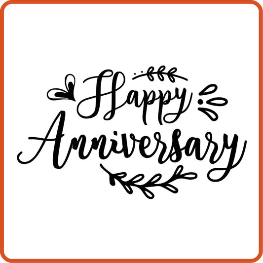 Happy Anniversary | Anniversary Iron On Decal Patches by SEC Apparel - secapparelonline