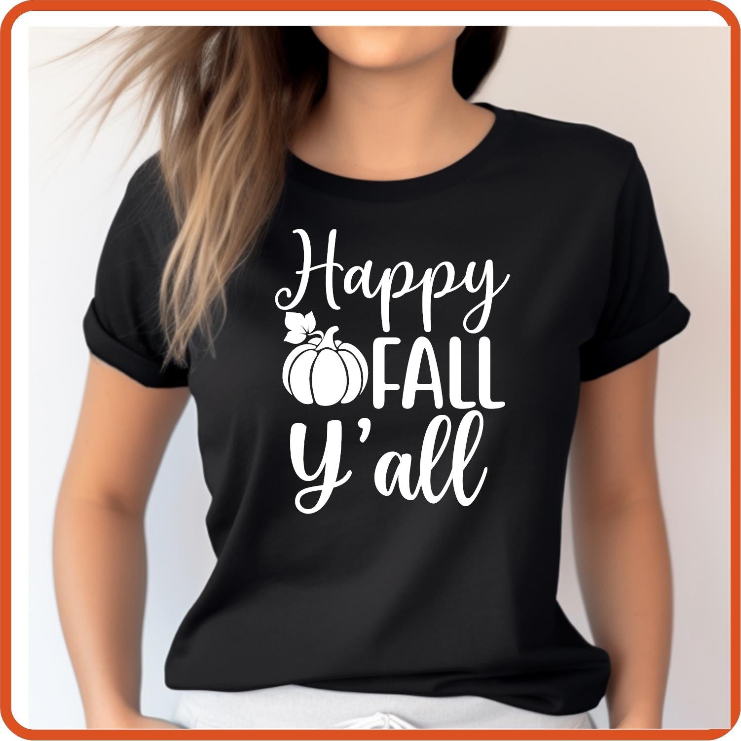 Happy Fall Y'all | Fall Shirts | T-Shirts by SEC Apparel - secapparelonline