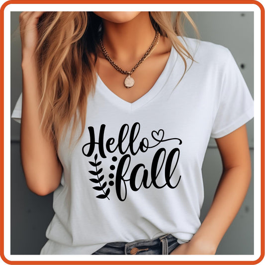 Hello Fall | Fall Shirts | T-Shirts by SEC Apparel - secapparelonline