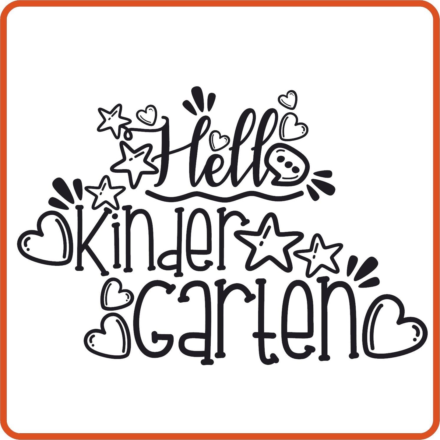 Hello Kindergarten | Back to School Iron On Decals Patches by SEC Apparel - secapparelonline