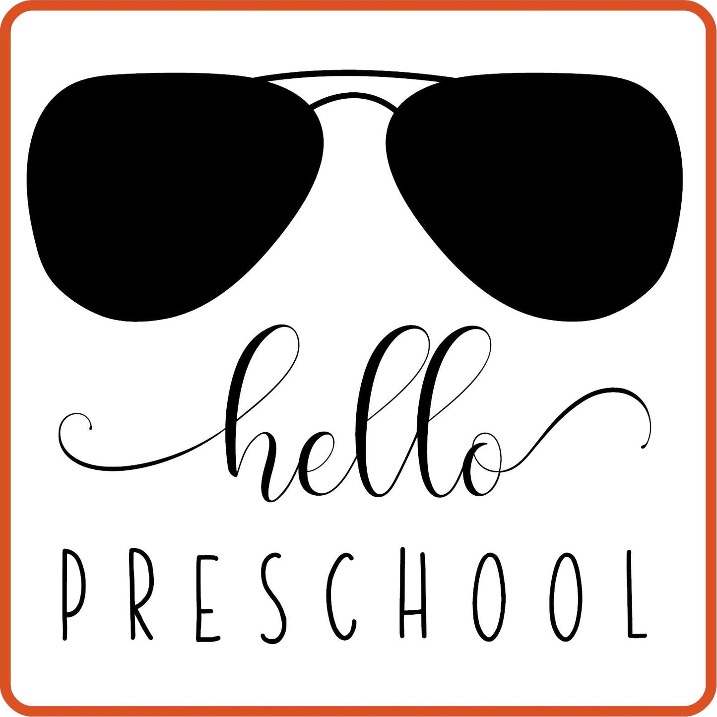 Hello Pre - School 1| Back to School Iron On Decals Patches by SEC Apparel - secapparelonline