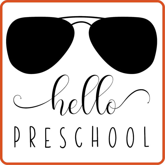 Hello Pre - School 1| Back to School Iron On Decals Patches by SEC Apparel - secapparelonline