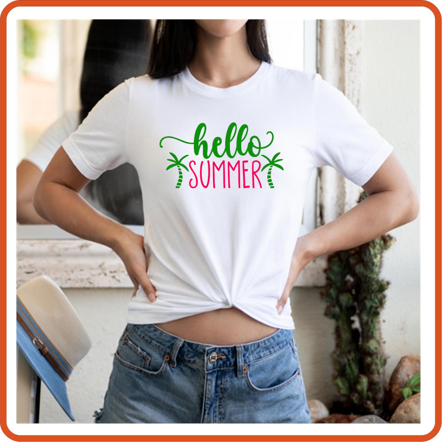 Hello Summer 3 | Summer Iron On Decal by SEC Apparel for Shirts, Clothing and More - secapparelonline