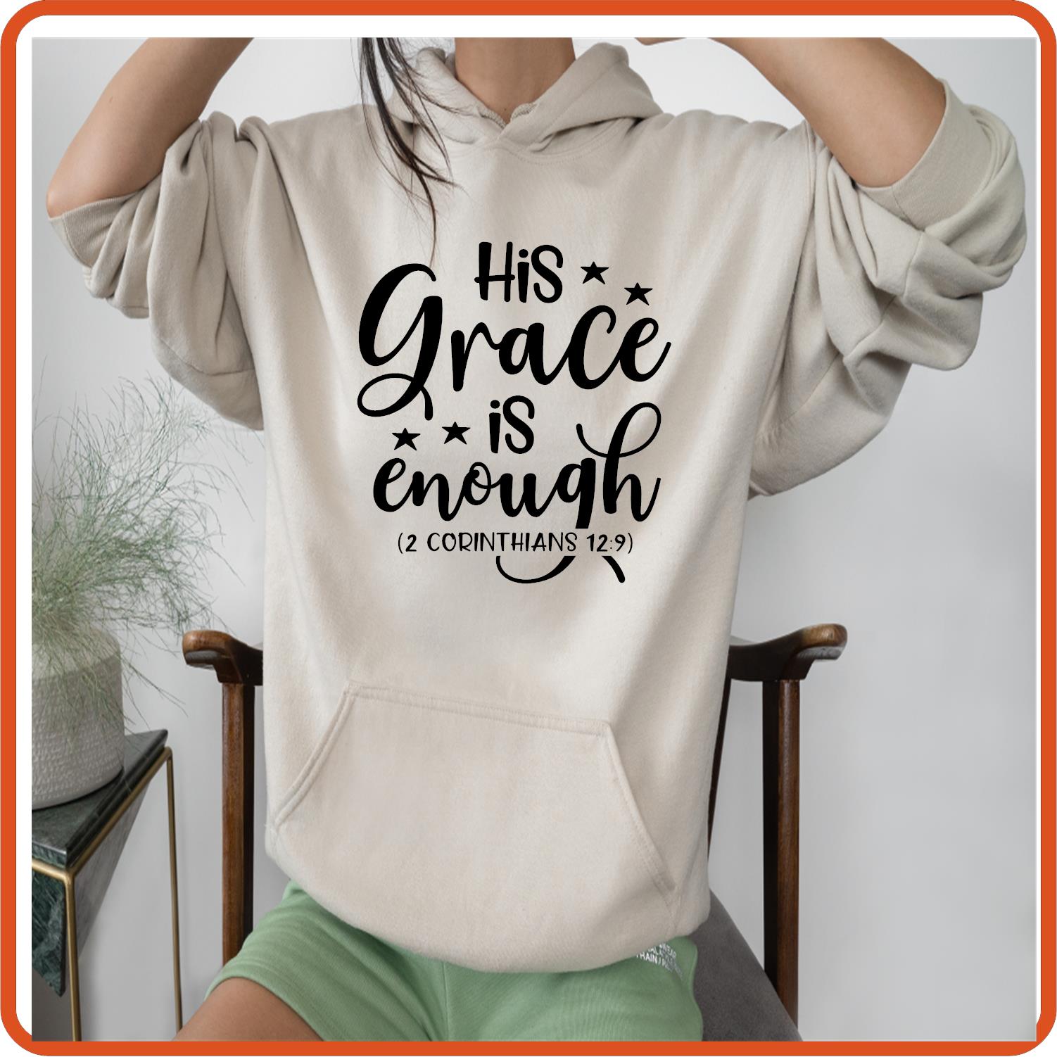 His Grace Is Enough | Bible | Religious Iron On Decals Patches by SEC Apparel - secapparelonline
