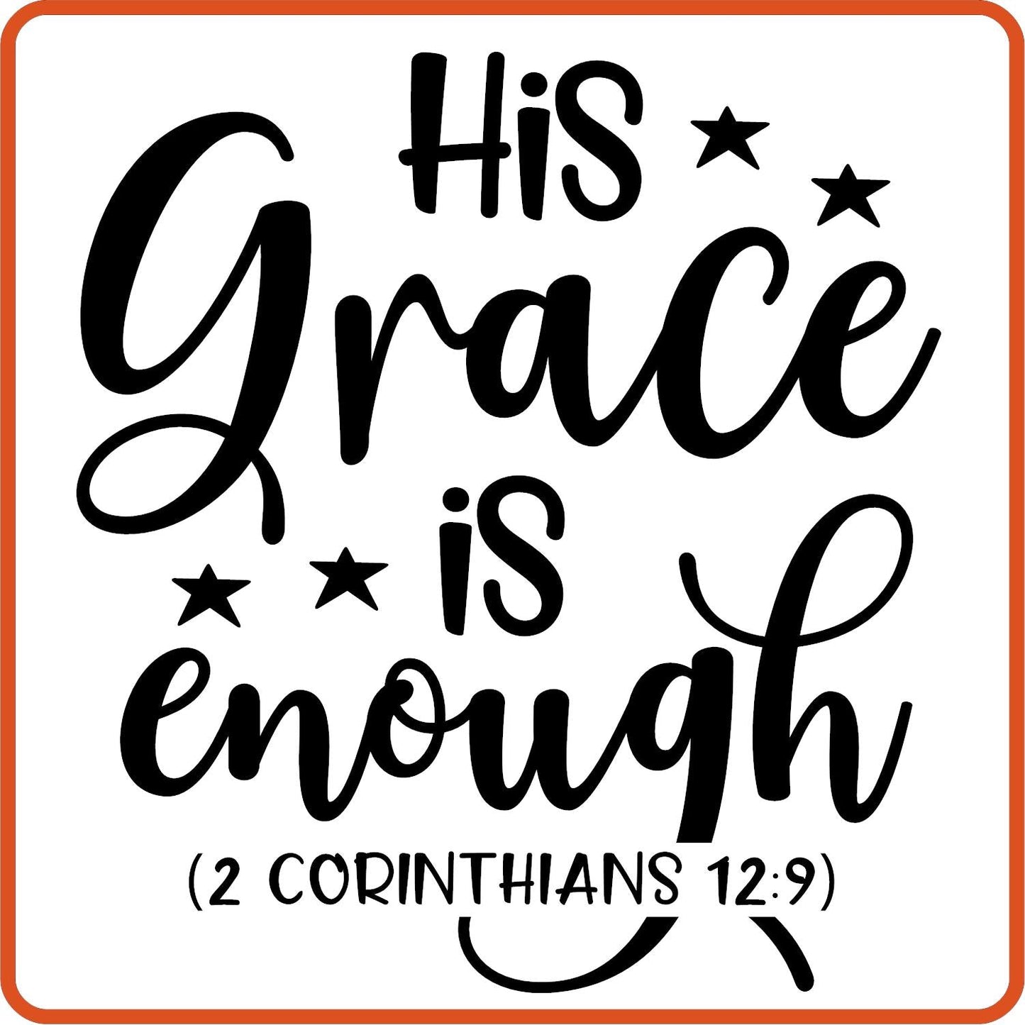His Grace Is Enough | Bible | Religious Iron On Decals Patches by SEC Apparel - secapparelonline