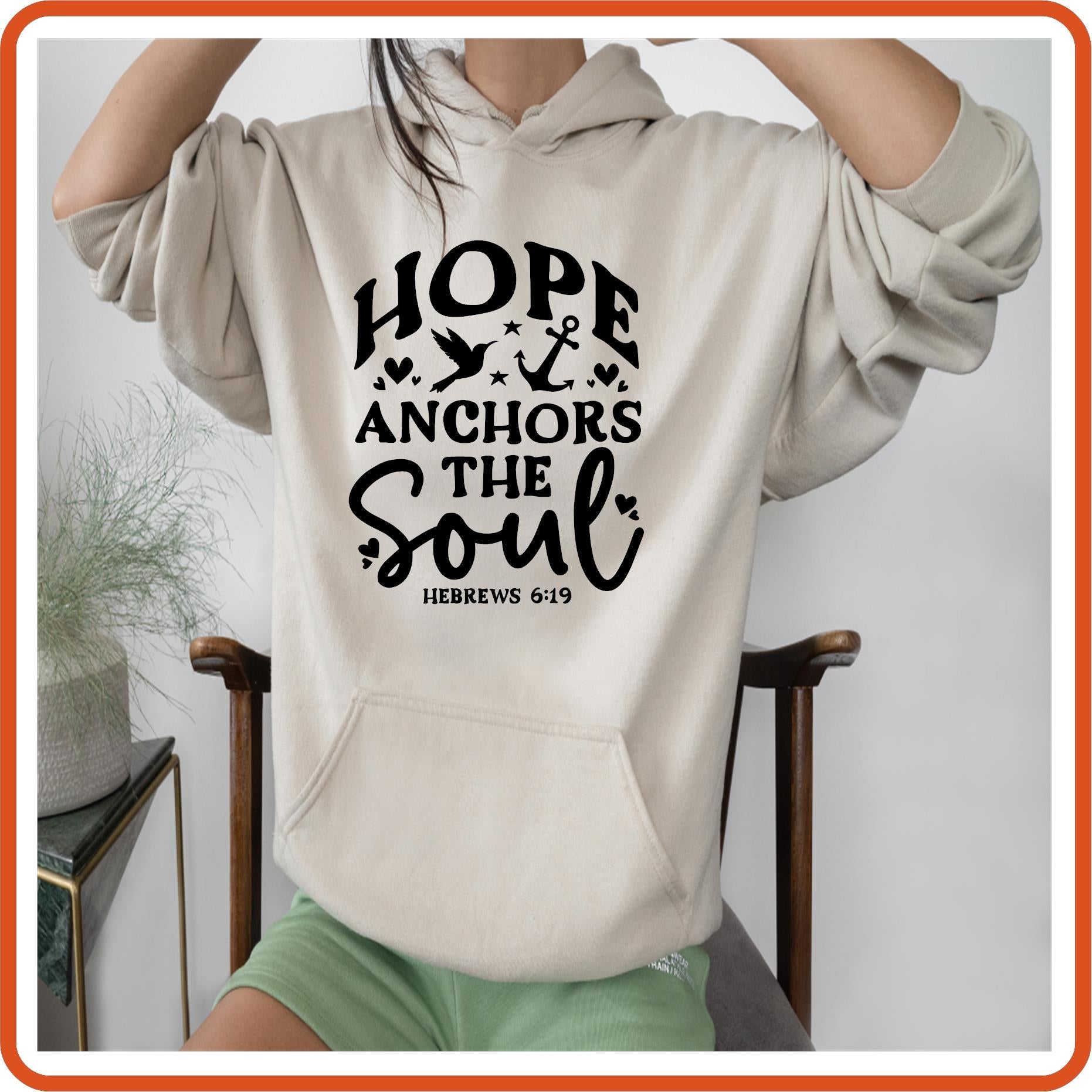 Hope Anchors the Soul | Bible | Religious Iron On Decals Patches by SEC Apparel - secapparelonline