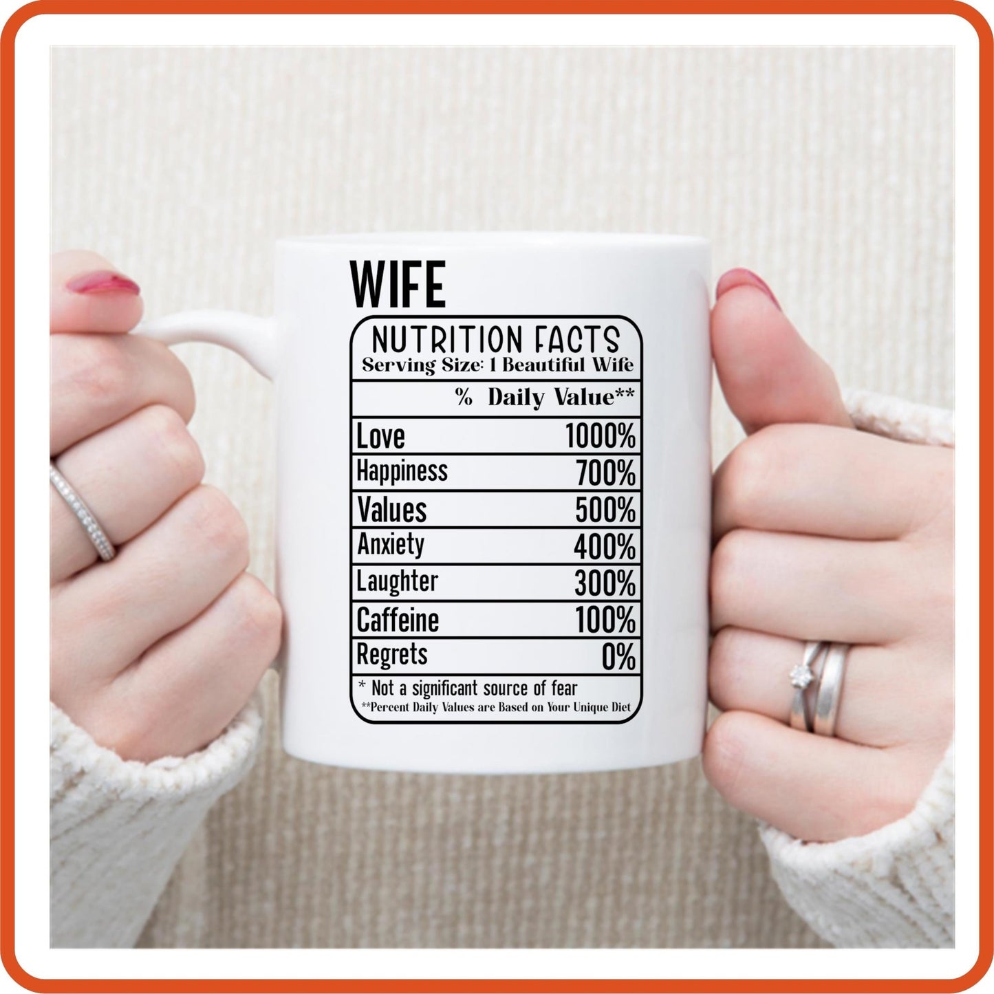 Husband and Wife Nutrition Facts | Wedding Mug - 11oz Mug by SEC Apparel - secapparelonline