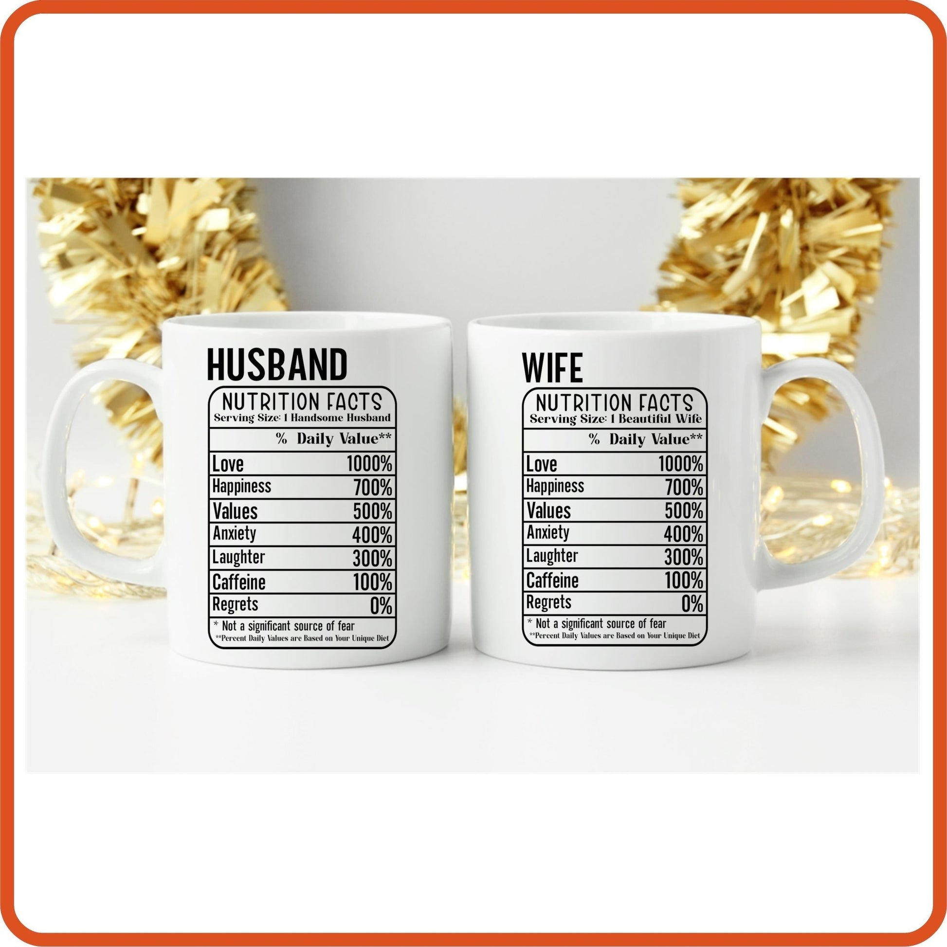 Husband and Wife Nutrition Facts | Wedding Mug - 11oz Mug by SEC Apparel - secapparelonline