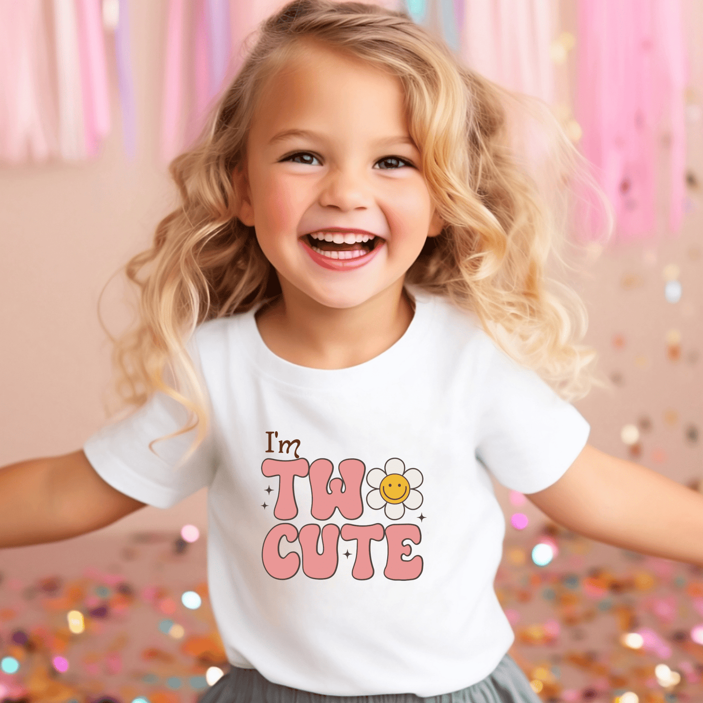 I'm Two Cute Birthday Shirts for Toddler Girls Birthday Party 2 years old - secapparelonline