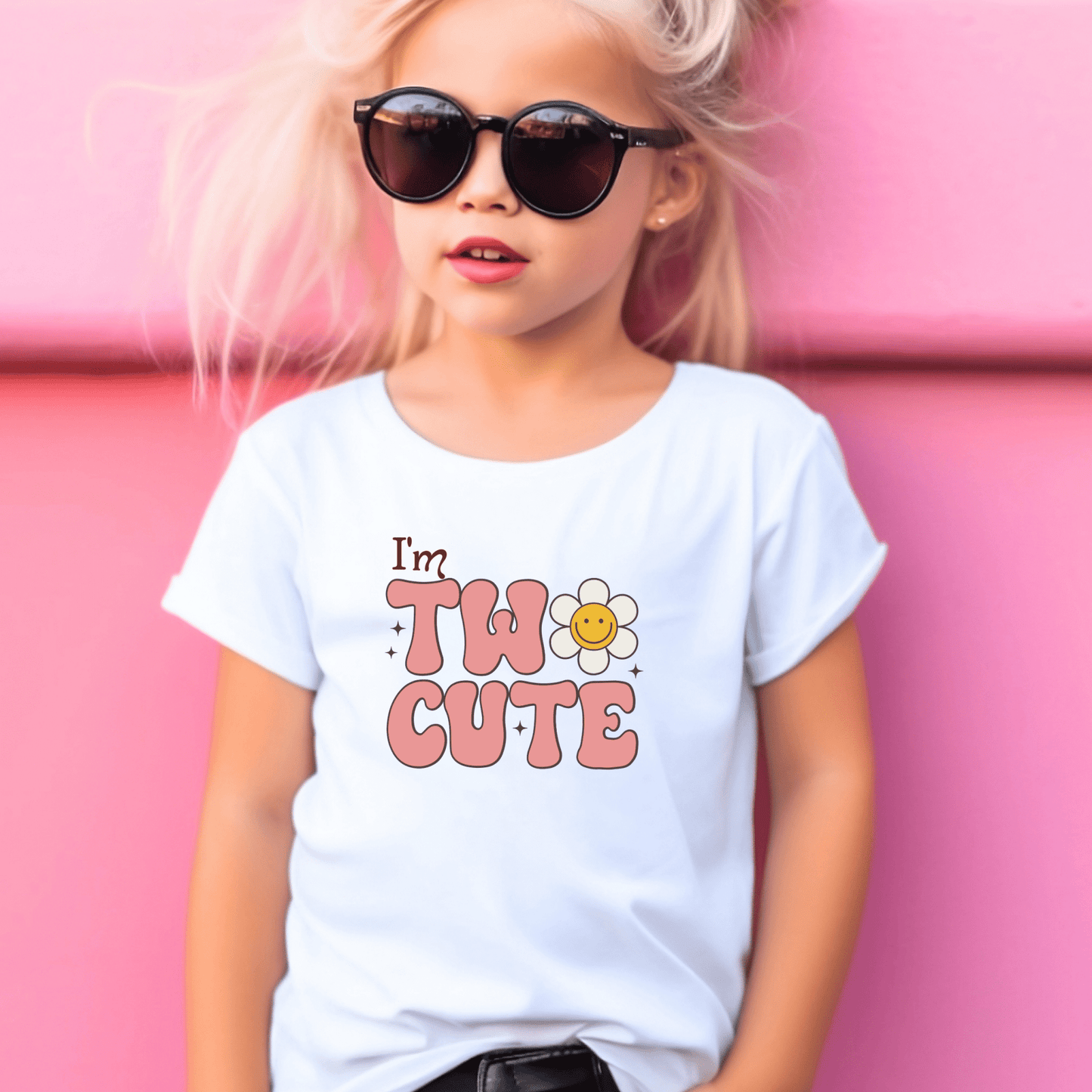 I'm Two Cute Birthday Shirts for Toddler Girls Birthday Party 2 years old - secapparelonline