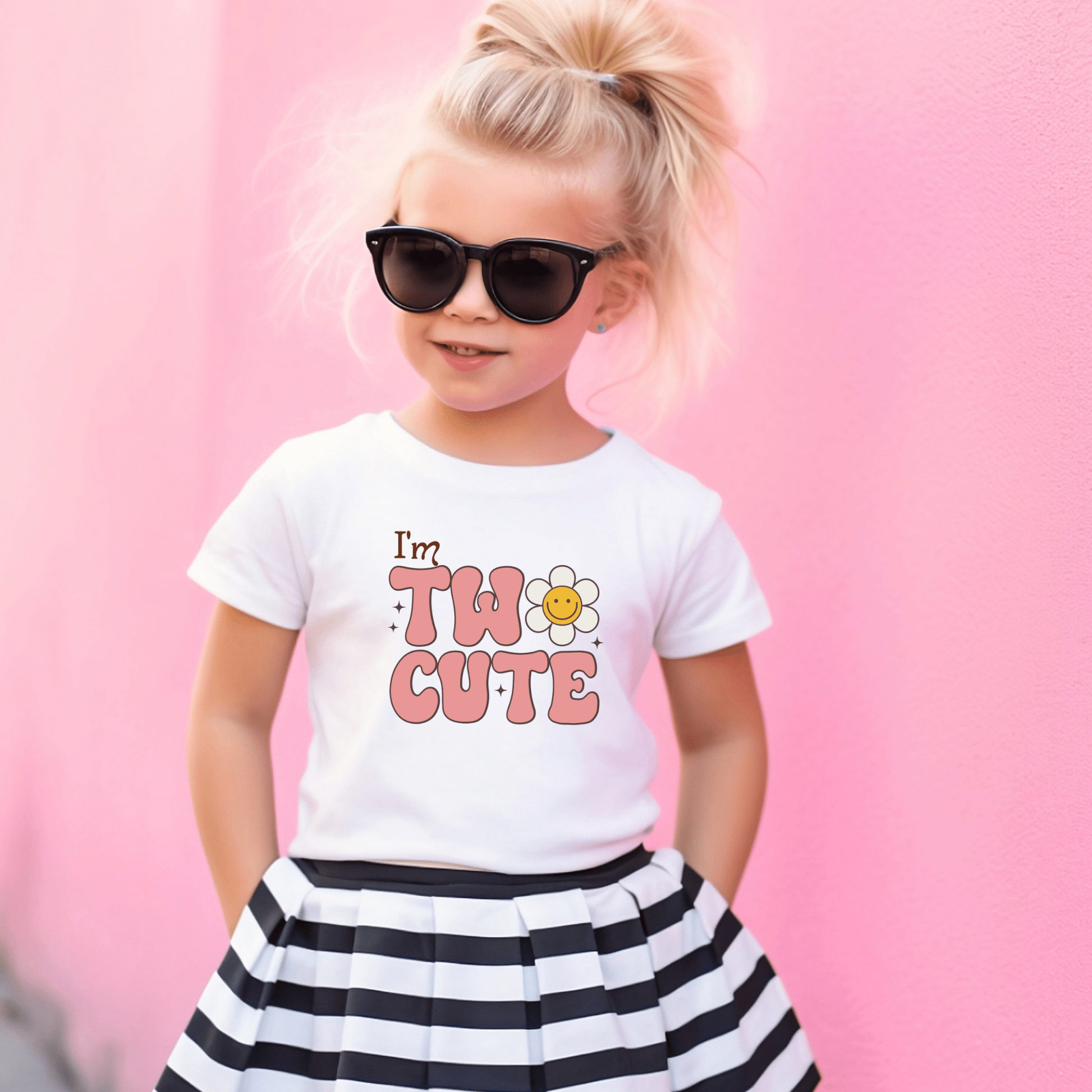 I'm Two Cute Birthday Shirts for Toddler Girls Birthday Party 2 years old - secapparelonline