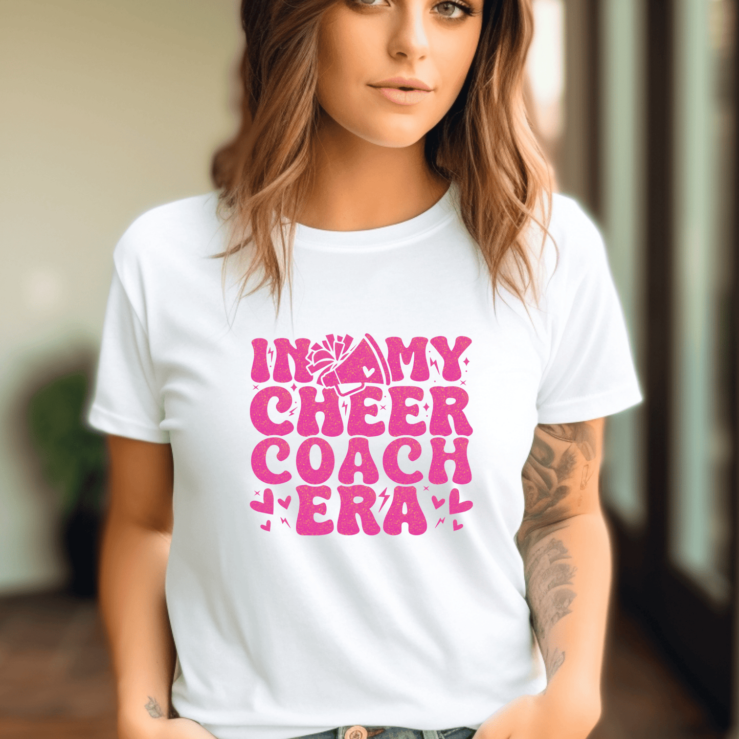 In My Cheer Coach Era Shirt | Crew neck | V Neck| Sweatshirt | Hoodie - secapparelonline
