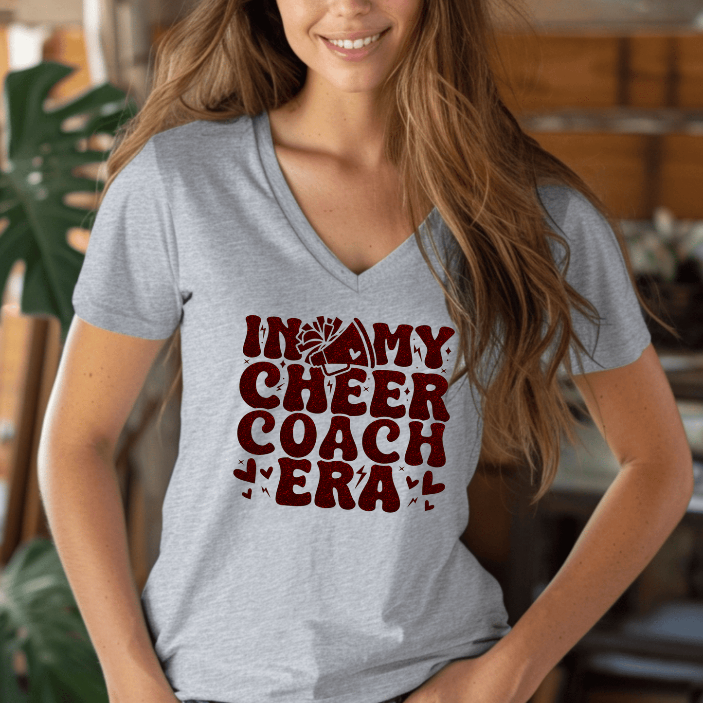 In My Cheer Coach Era Shirt | Crew neck | V Neck| Sweatshirt | Hoodie - secapparelonline