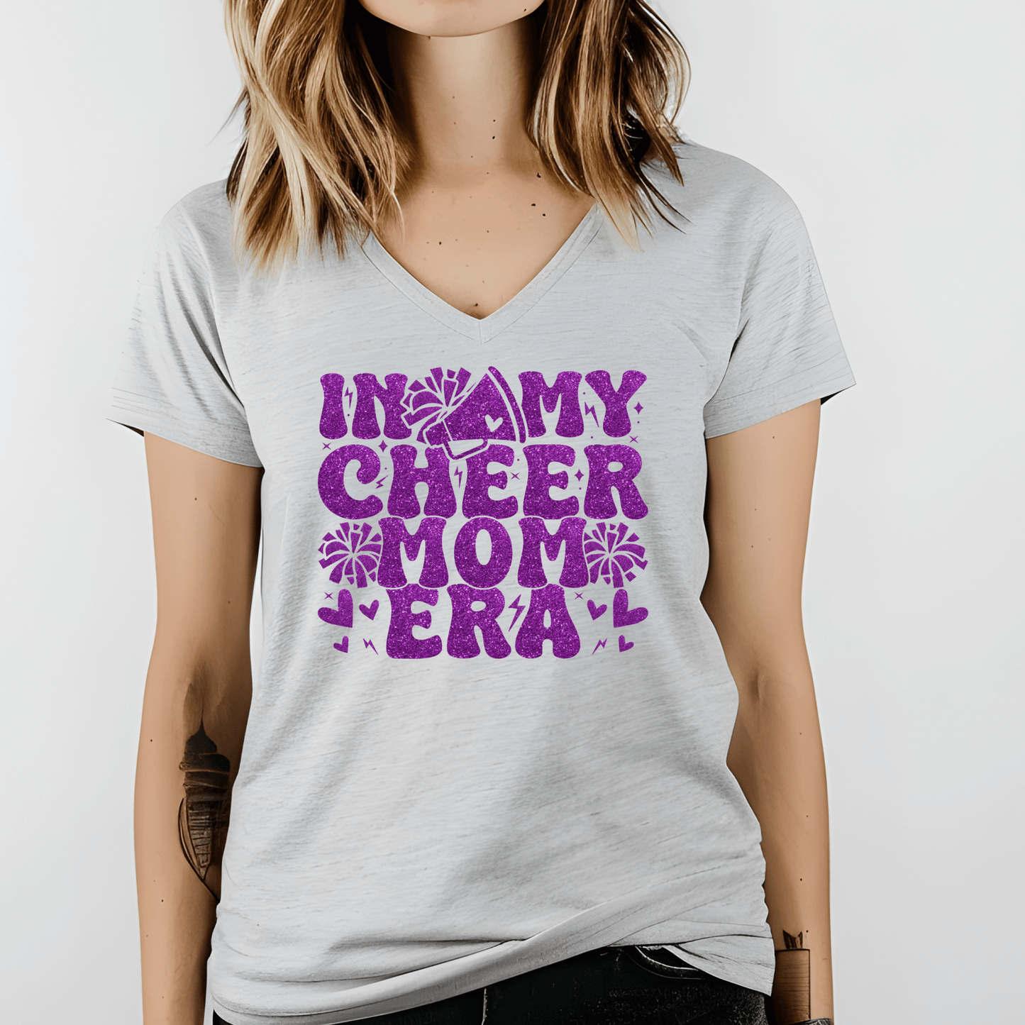 In My Cheer Mom Era Shirt | Crew neck | V Neck| Sweatshirt | Hoodie - secapparelonline
