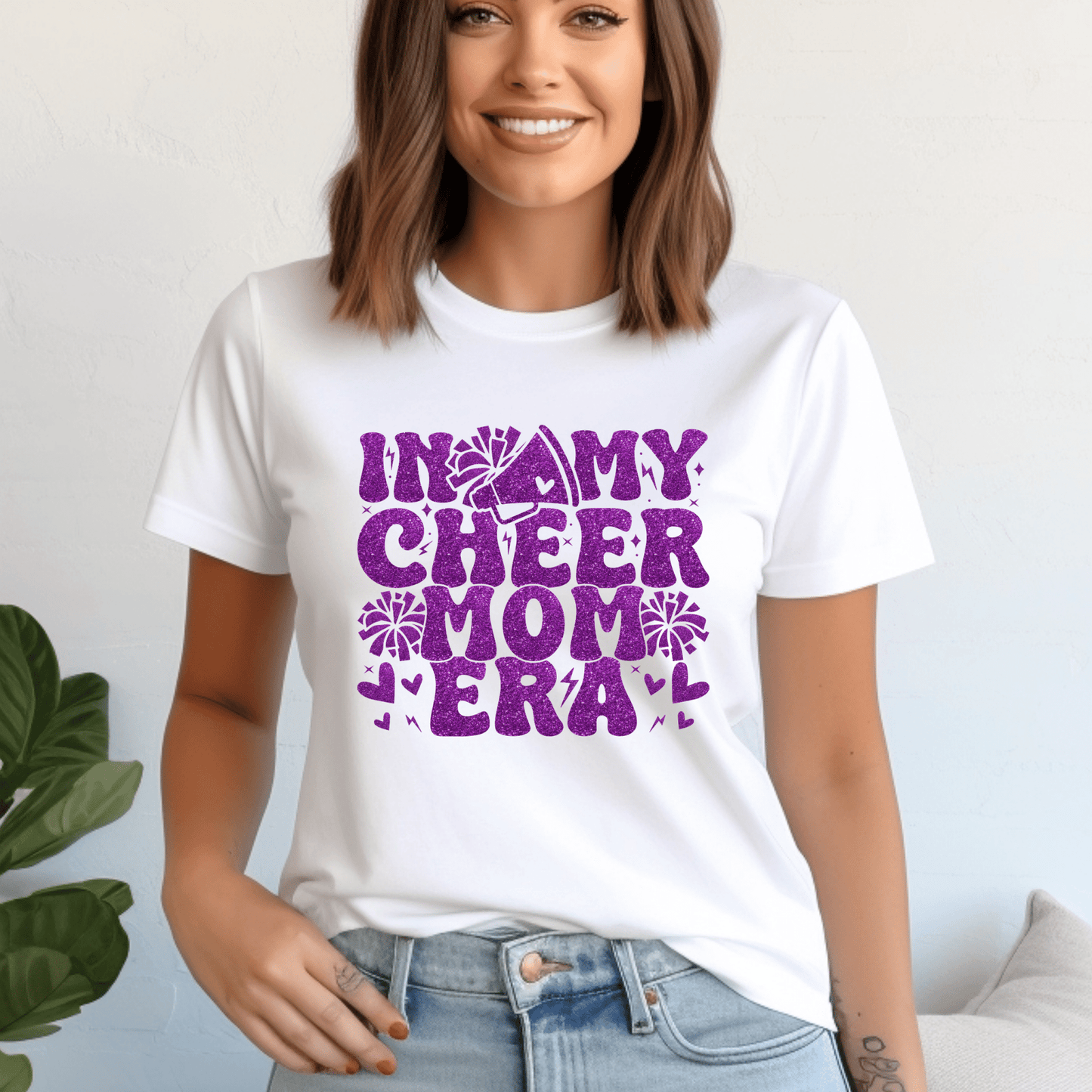 In My Cheer Mom Era Shirt | Crew neck | V Neck| Sweatshirt | Hoodie - secapparelonline