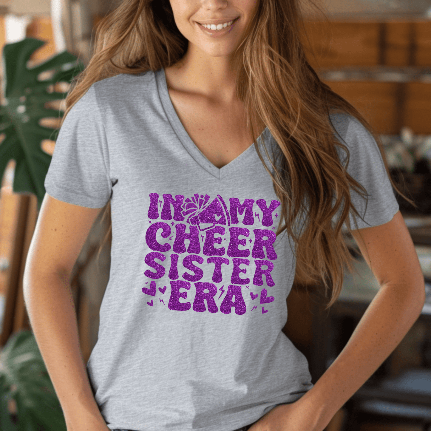 In My Cheer Sister Era Shirt | Crew neck | V Neck| Sweatshirt | Hoodie - secapparelonline