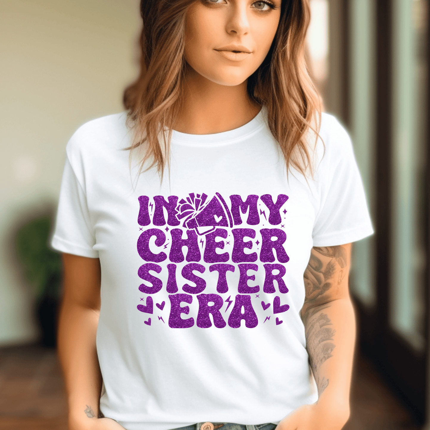 In My Cheer Sister Era Shirt | Crew neck | V Neck| Sweatshirt | Hoodie - secapparelonline