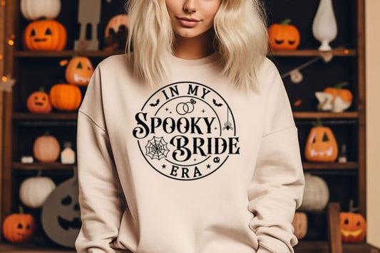 In My Spooky Bride Era Shirt | Crew neck | V Neck| Sweatshirt | Hoodie - secapparelonline