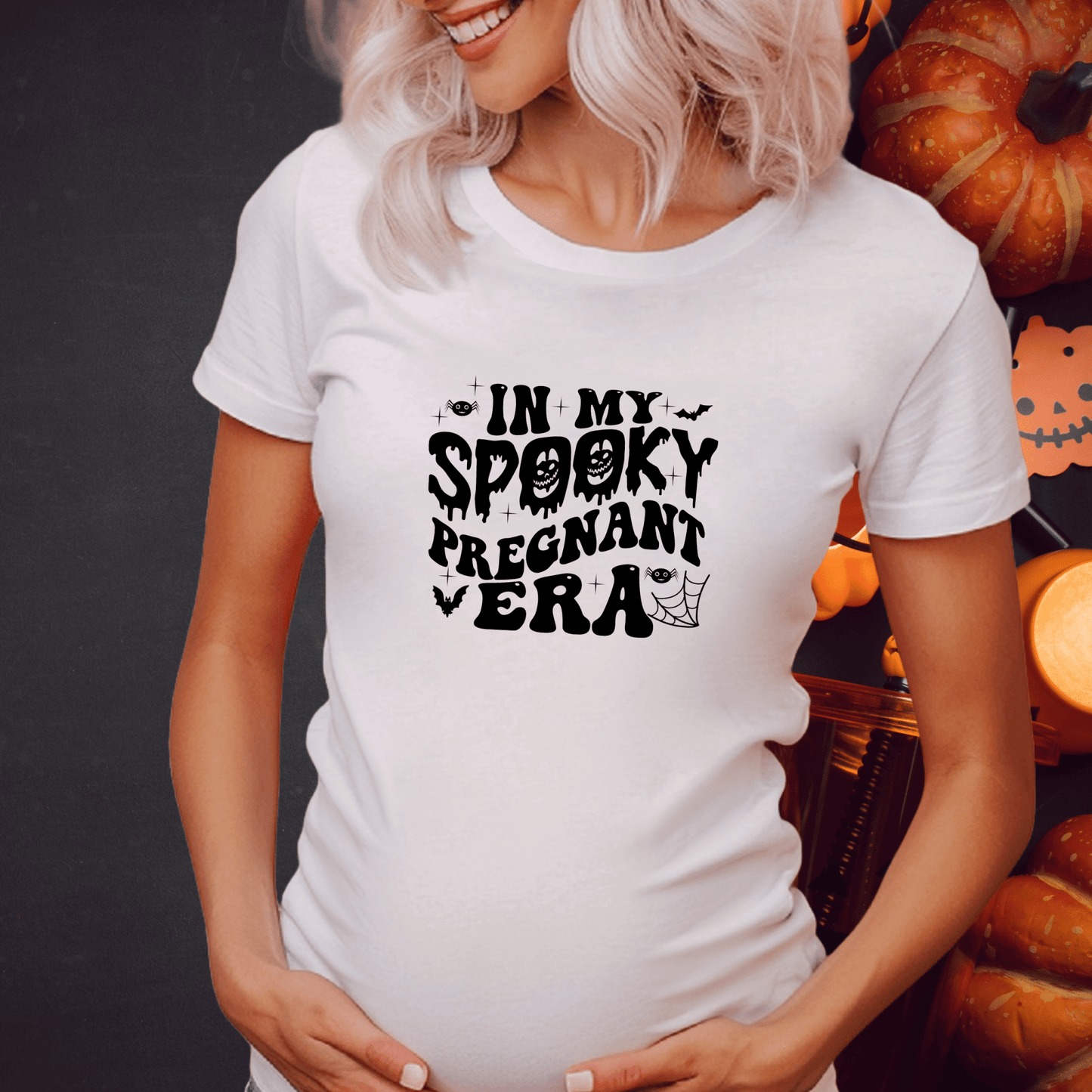 In My Spooky Pregnant Era Shirt | Crew neck | V Neck| Sweatshirt | Hoodie - secapparelonline