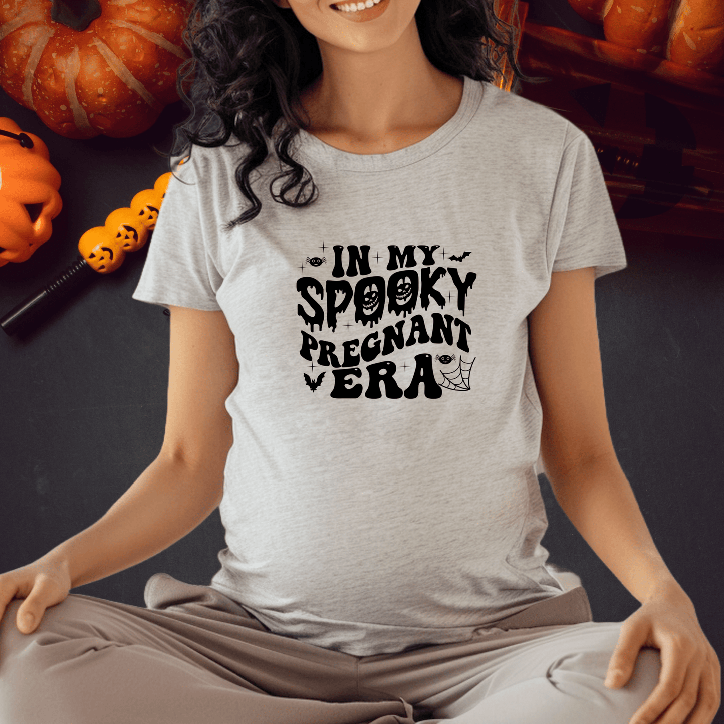 In My Spooky Pregnant Era Shirt | Crew neck | V Neck| Sweatshirt | Hoodie - secapparelonline