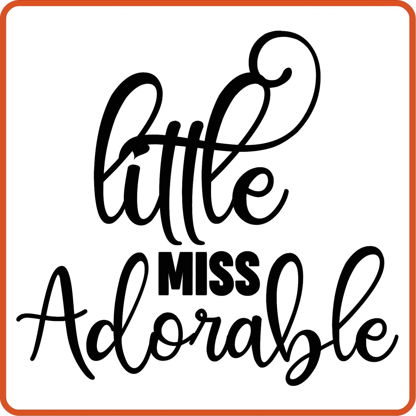 Little Miss Adorable | New Baby Iron On Decal Patches by SEC Apparel