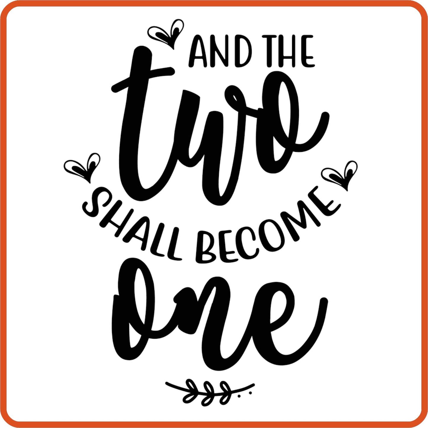 And the Two Shall Become One | Anniversary Iron On Decal Patches by SEC Apparel